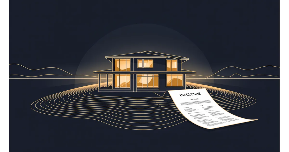 Abstract illustration of a house silhouette resting on layered blue water lines with rising concentric ripples, suggesting a cost that climbs over time.