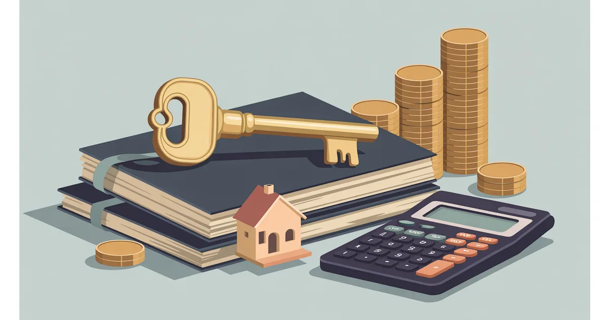 A house on a balance scale weighed against a stack of recurring annual bills